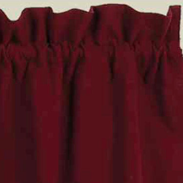 Barn Red Farm House Solid Valance Lined VL140017 - The Fox Decor